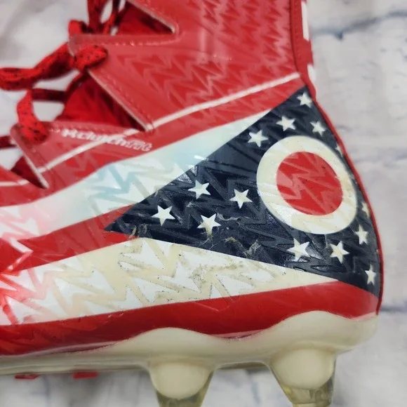 Under Armour MENS SIZE 11.5 Highlight MC LE Ohio Football Cleat Red 1275479-611 Under Armour Highlight MC LE Ohio Men main image 3